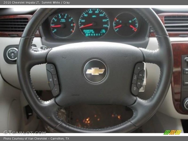 Summit White / Gray 2010 Chevrolet Impala LT