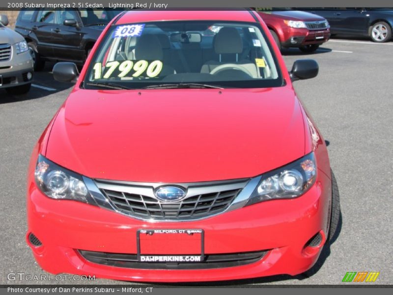 Lightning Red / Ivory 2008 Subaru Impreza 2.5i Sedan