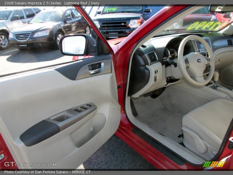 Lightning Red / Ivory 2008 Subaru Impreza 2.5i Sedan