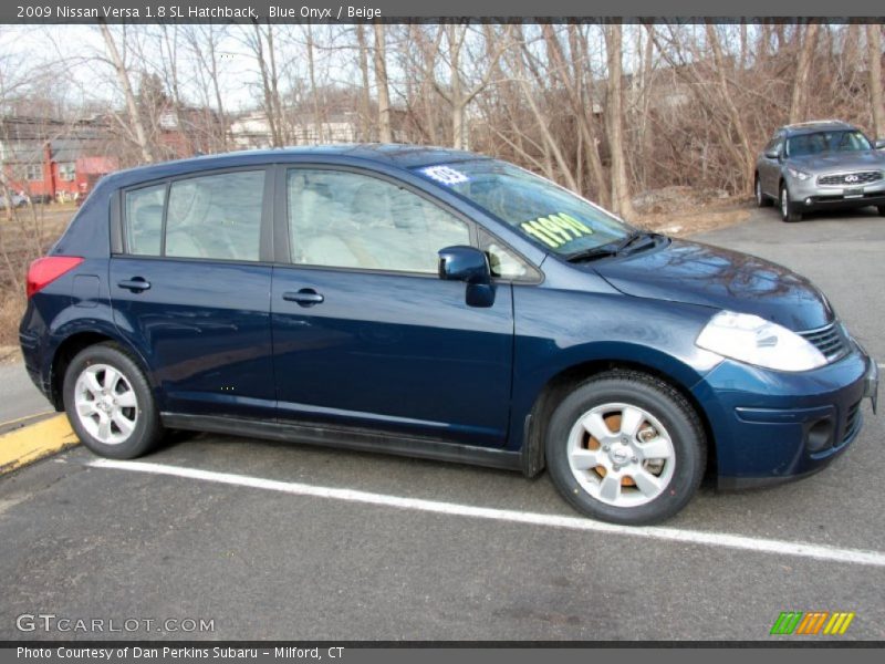Blue Onyx / Beige 2009 Nissan Versa 1.8 SL Hatchback