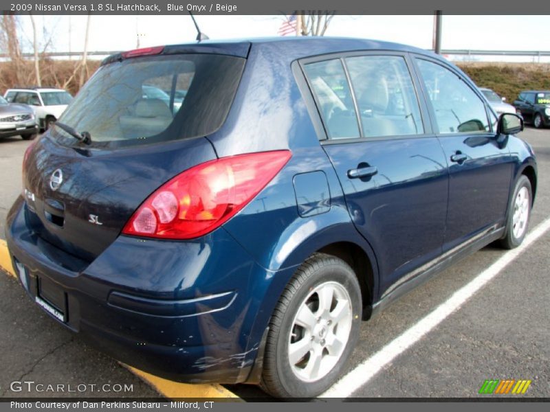 Blue Onyx / Beige 2009 Nissan Versa 1.8 SL Hatchback