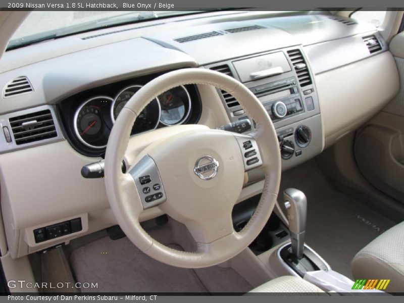 Blue Onyx / Beige 2009 Nissan Versa 1.8 SL Hatchback