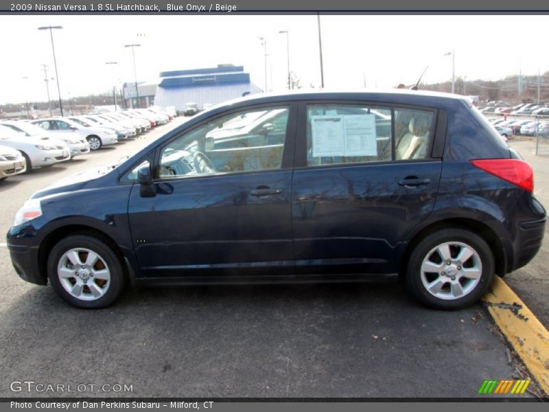 Blue Onyx / Beige 2009 Nissan Versa 1.8 SL Hatchback