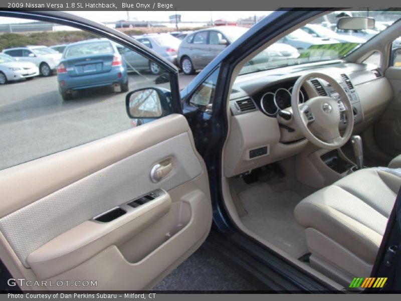 Blue Onyx / Beige 2009 Nissan Versa 1.8 SL Hatchback
