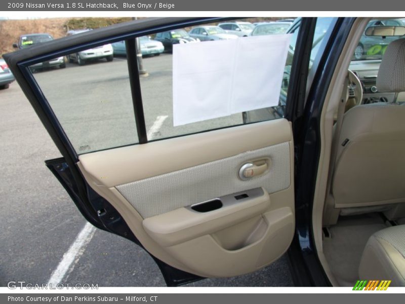 Blue Onyx / Beige 2009 Nissan Versa 1.8 SL Hatchback