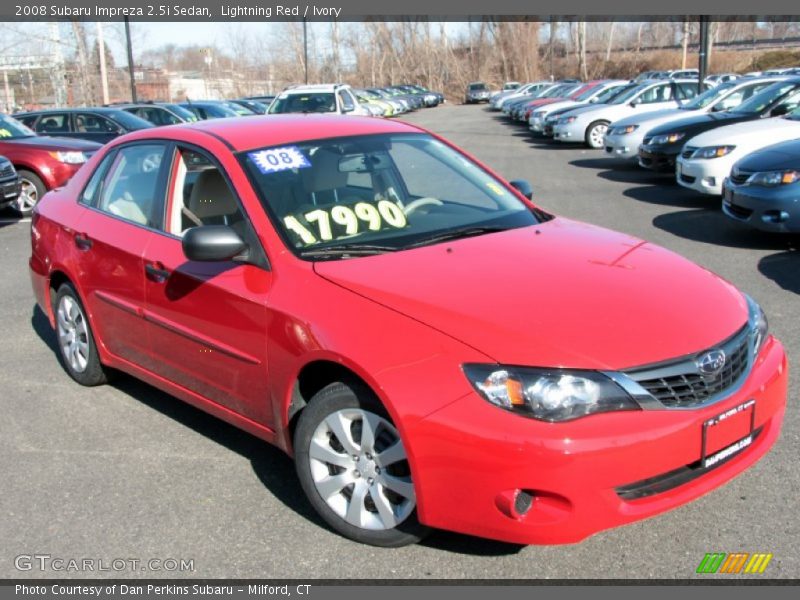 Lightning Red / Ivory 2008 Subaru Impreza 2.5i Sedan