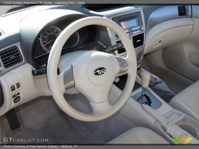 Lightning Red / Ivory 2008 Subaru Impreza 2.5i Sedan