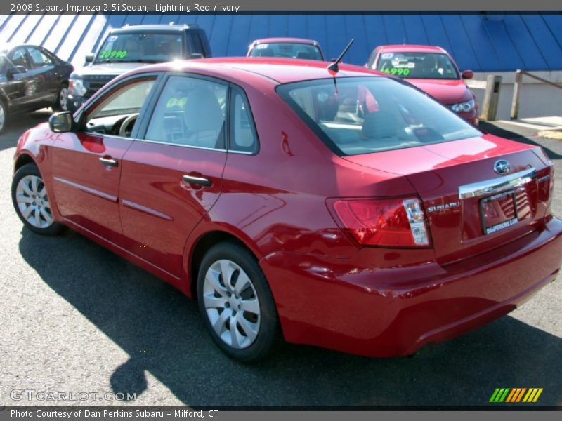 Lightning Red / Ivory 2008 Subaru Impreza 2.5i Sedan