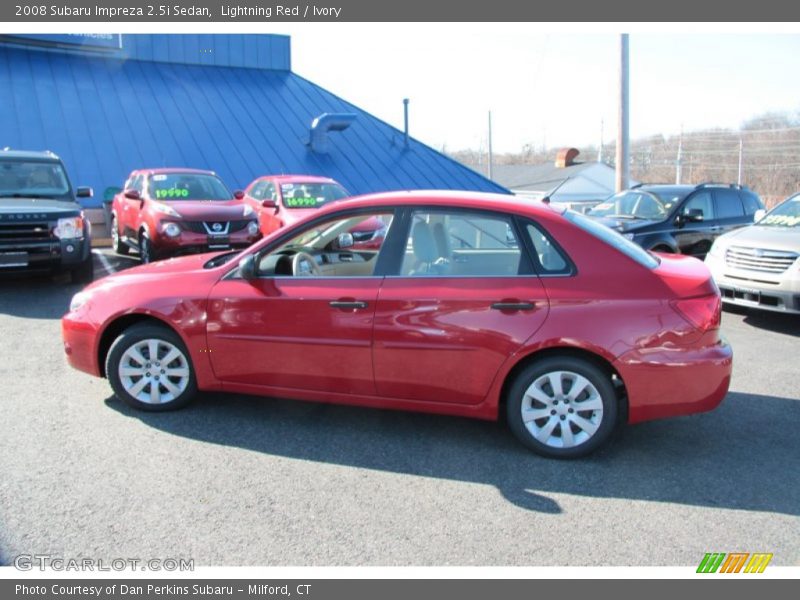 Lightning Red / Ivory 2008 Subaru Impreza 2.5i Sedan