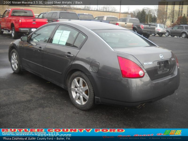 Liquid Silver Metallic / Black 2006 Nissan Maxima 3.5 SE