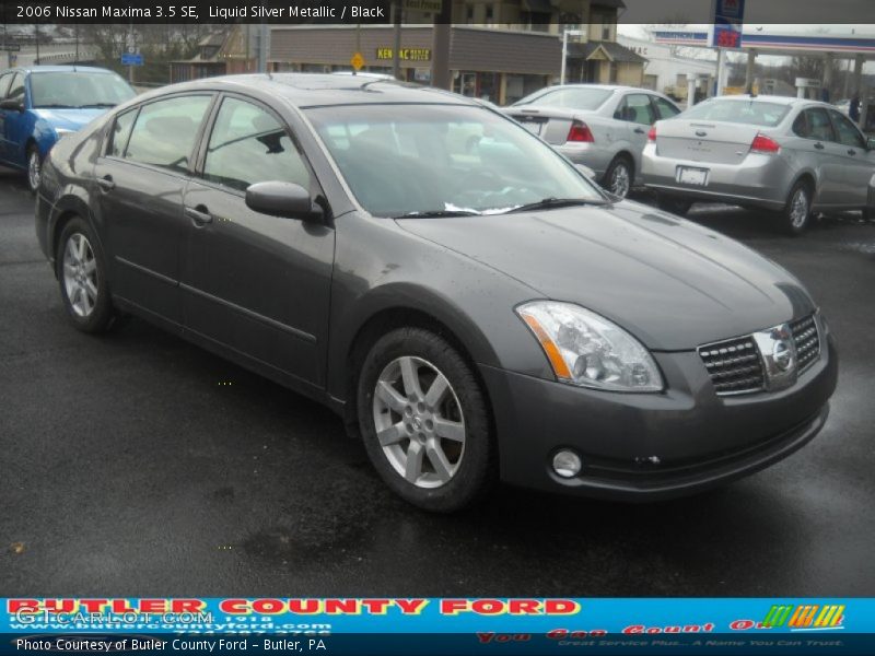 Liquid Silver Metallic / Black 2006 Nissan Maxima 3.5 SE