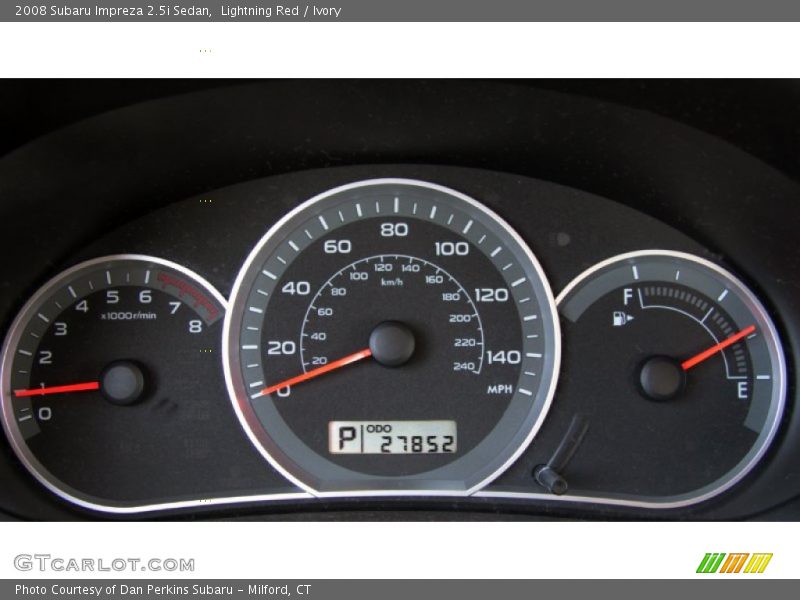 Lightning Red / Ivory 2008 Subaru Impreza 2.5i Sedan