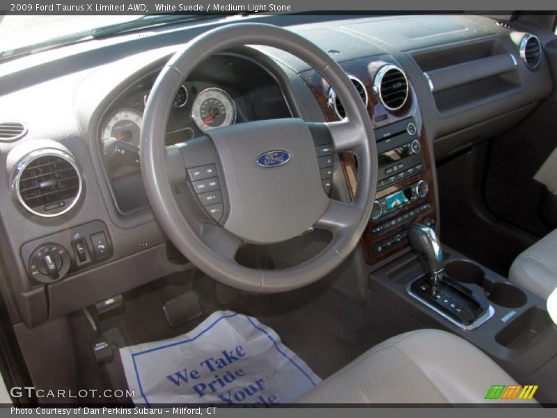 White Suede / Medium Light Stone 2009 Ford Taurus X Limited AWD