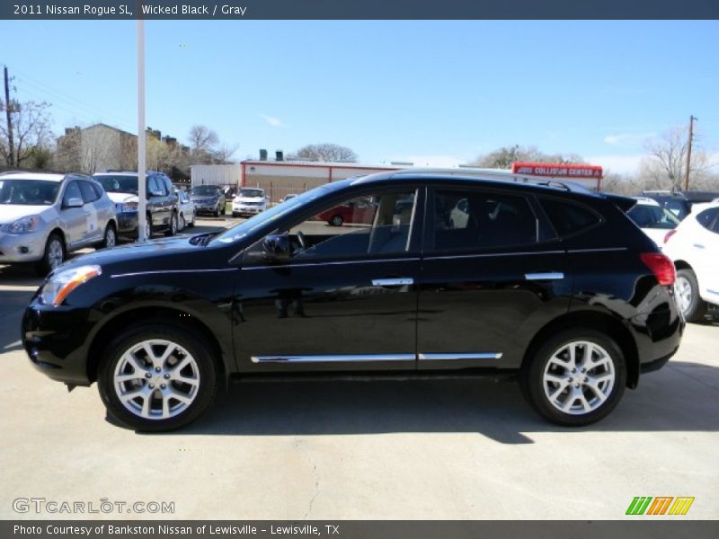 Wicked Black / Gray 2011 Nissan Rogue SL