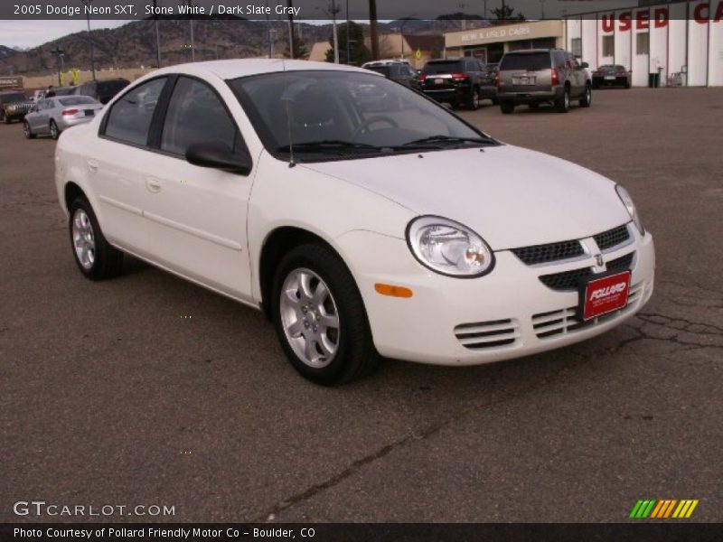 Stone White / Dark Slate Gray 2005 Dodge Neon SXT
