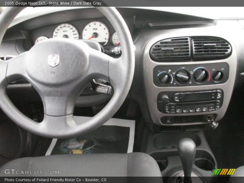 Stone White / Dark Slate Gray 2005 Dodge Neon SXT