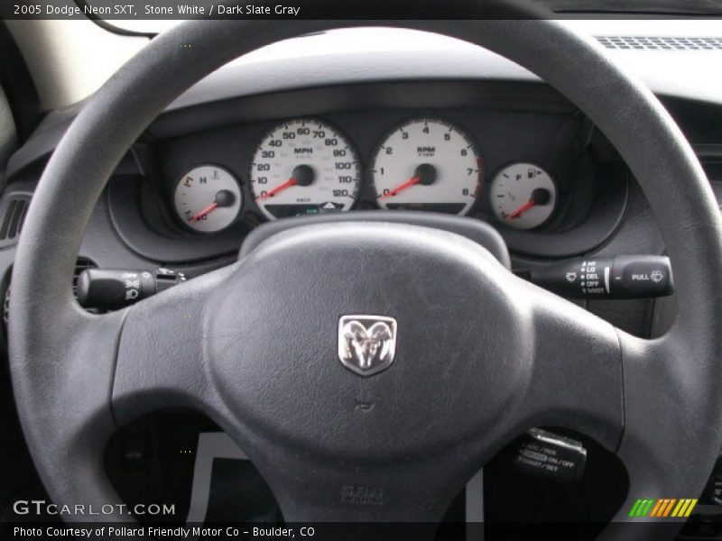 Stone White / Dark Slate Gray 2005 Dodge Neon SXT