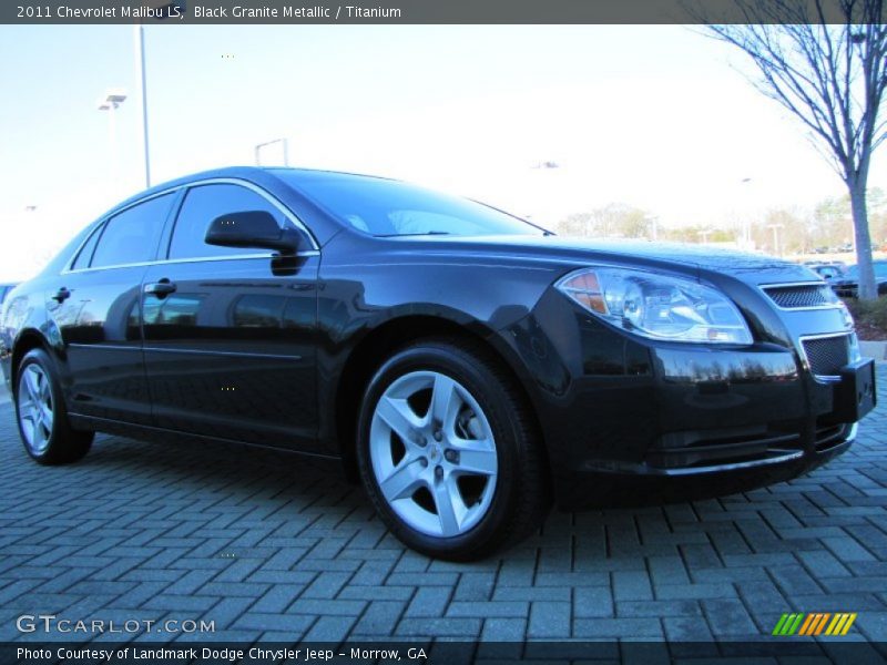 Black Granite Metallic / Titanium 2011 Chevrolet Malibu LS