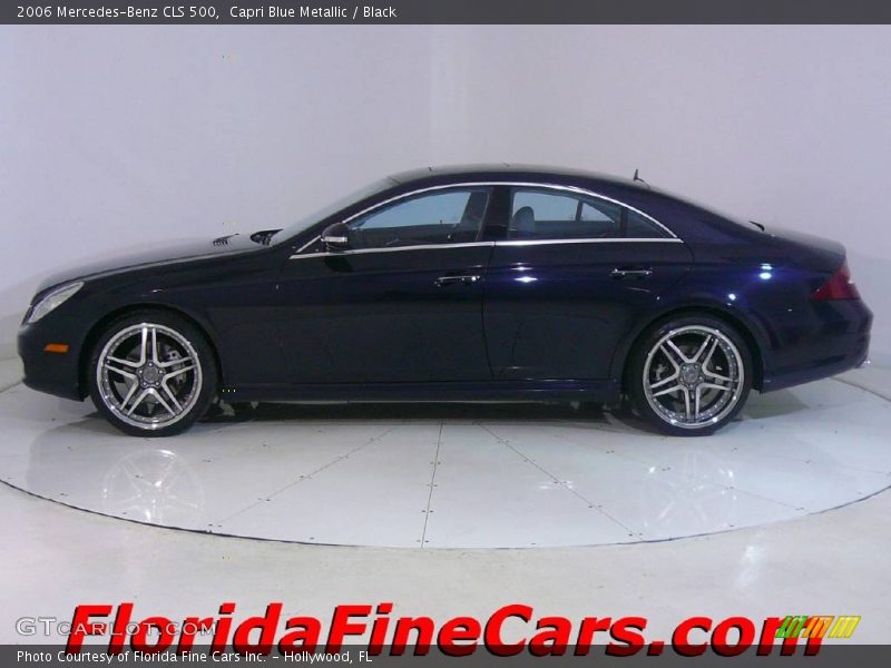 Capri Blue Metallic / Black 2006 Mercedes-Benz CLS 500