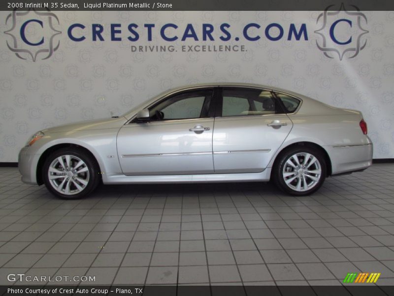 Liquid Platinum Metallic / Stone 2008 Infiniti M 35 Sedan