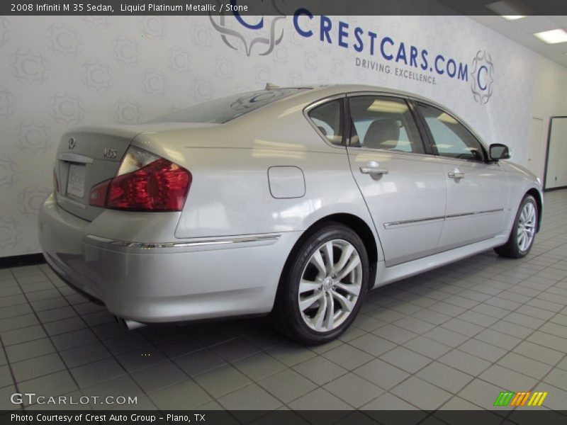 Liquid Platinum Metallic / Stone 2008 Infiniti M 35 Sedan