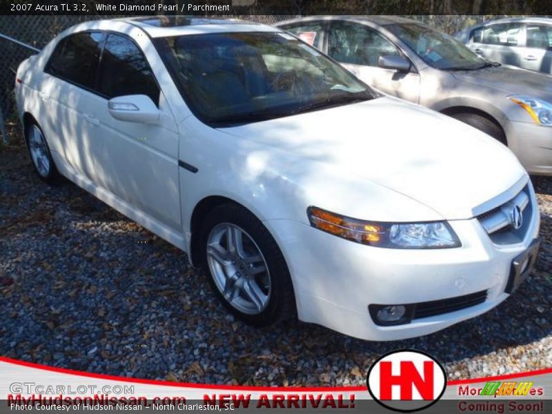 White Diamond Pearl / Parchment 2007 Acura TL 3.2