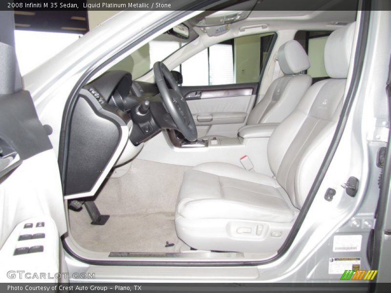 Liquid Platinum Metallic / Stone 2008 Infiniti M 35 Sedan