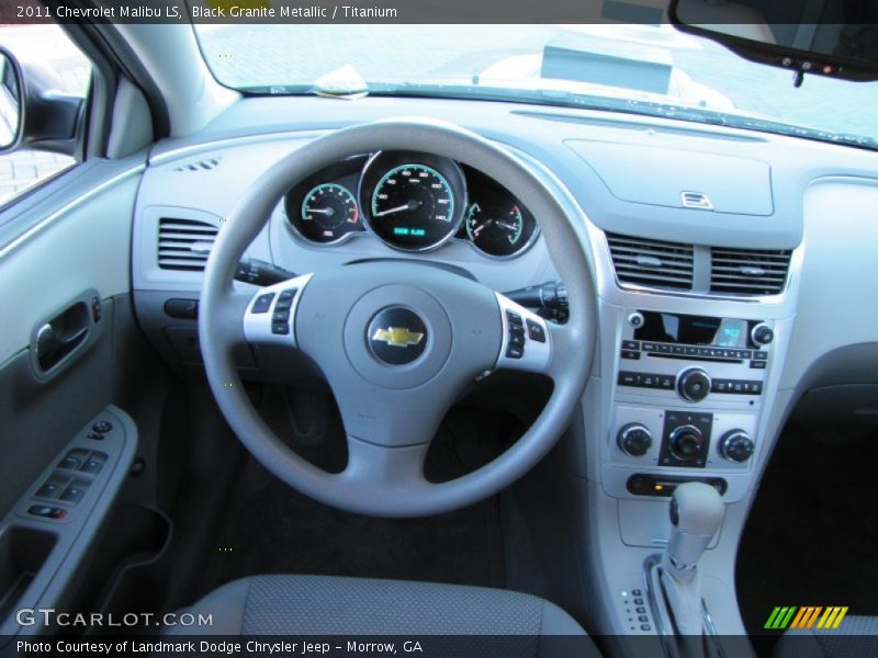 Black Granite Metallic / Titanium 2011 Chevrolet Malibu LS