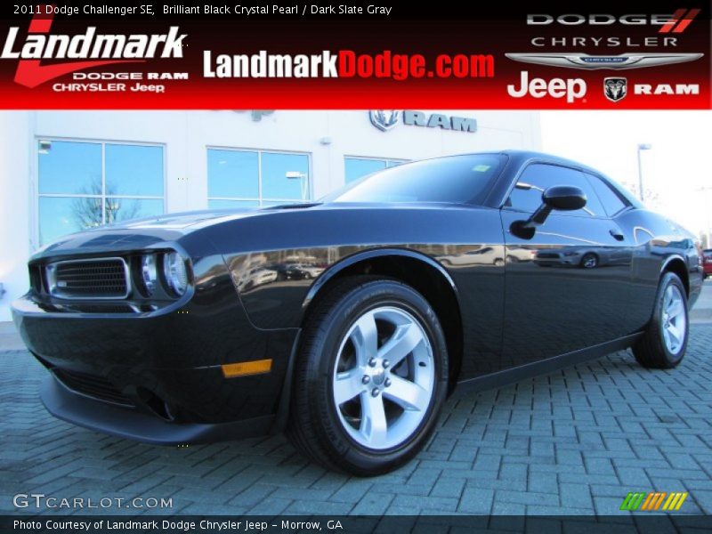 Brilliant Black Crystal Pearl / Dark Slate Gray 2011 Dodge Challenger SE