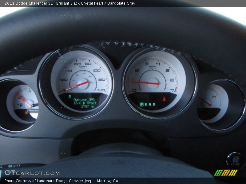 Brilliant Black Crystal Pearl / Dark Slate Gray 2011 Dodge Challenger SE