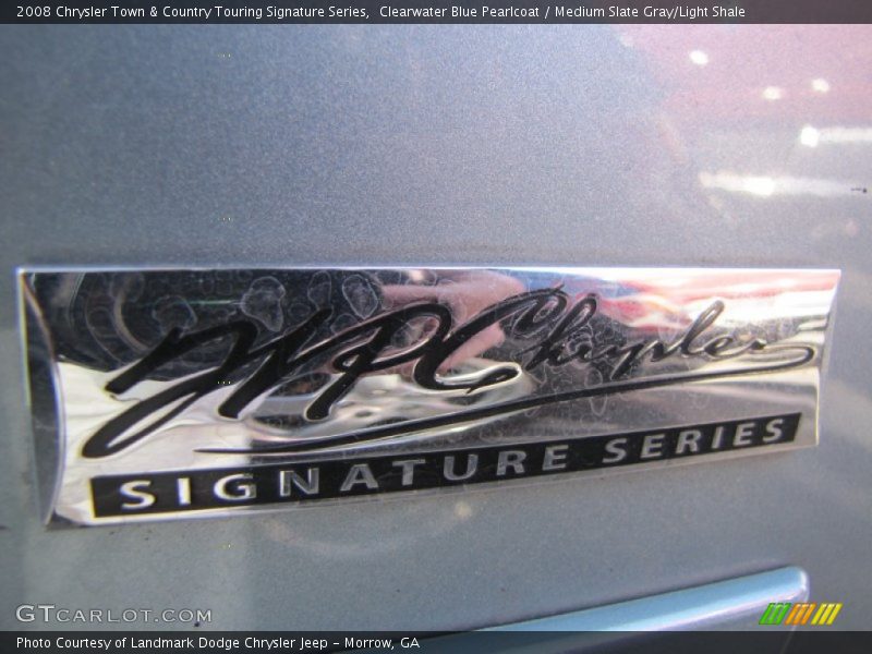 Clearwater Blue Pearlcoat / Medium Slate Gray/Light Shale 2008 Chrysler Town & Country Touring Signature Series