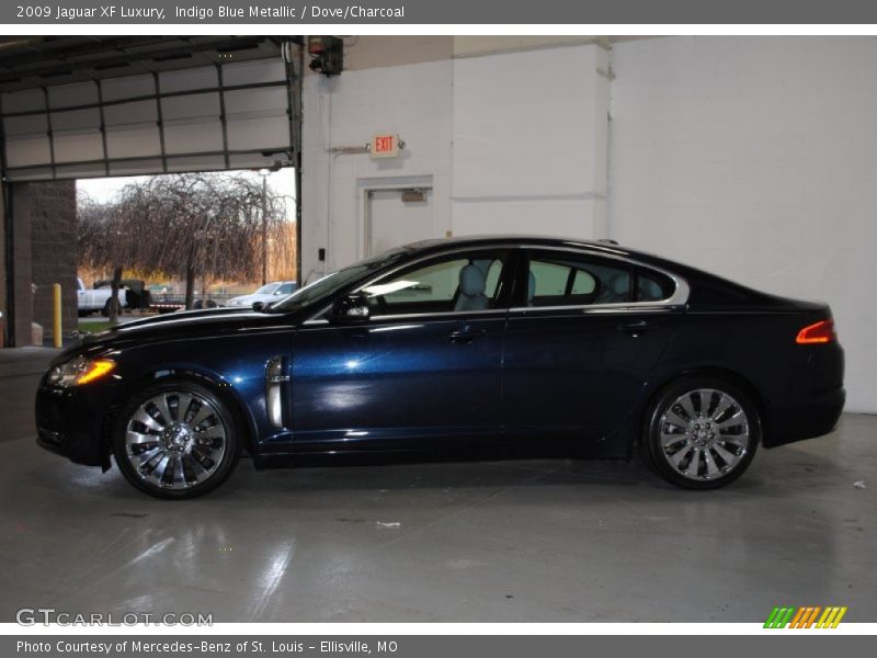 Indigo Blue Metallic / Dove/Charcoal 2009 Jaguar XF Luxury