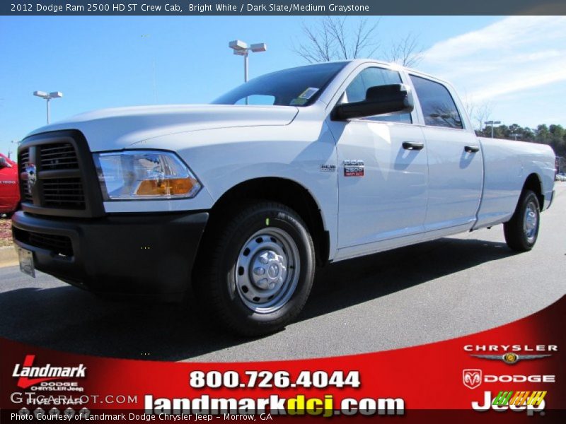 Bright White / Dark Slate/Medium Graystone 2012 Dodge Ram 2500 HD ST Crew Cab