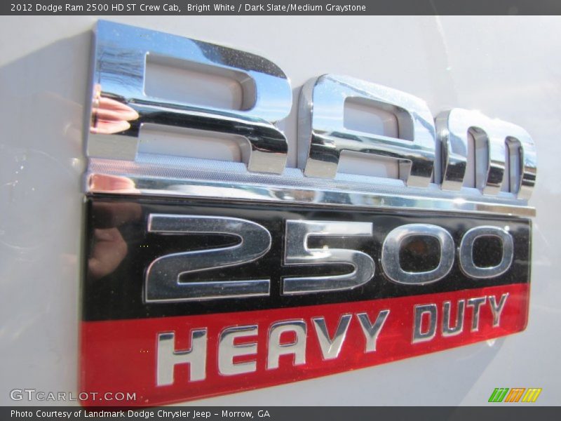 Bright White / Dark Slate/Medium Graystone 2012 Dodge Ram 2500 HD ST Crew Cab