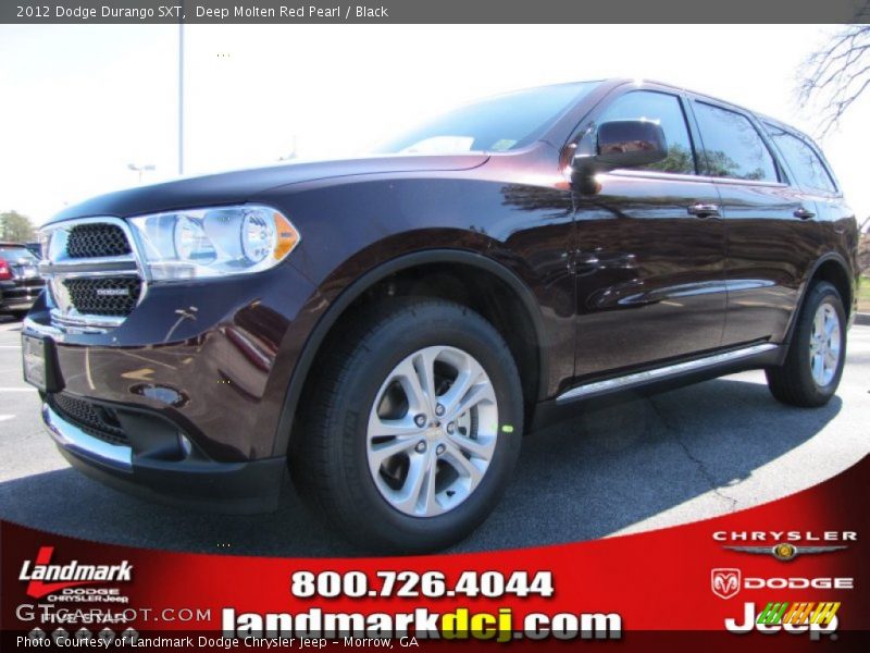 Deep Molten Red Pearl / Black 2012 Dodge Durango SXT