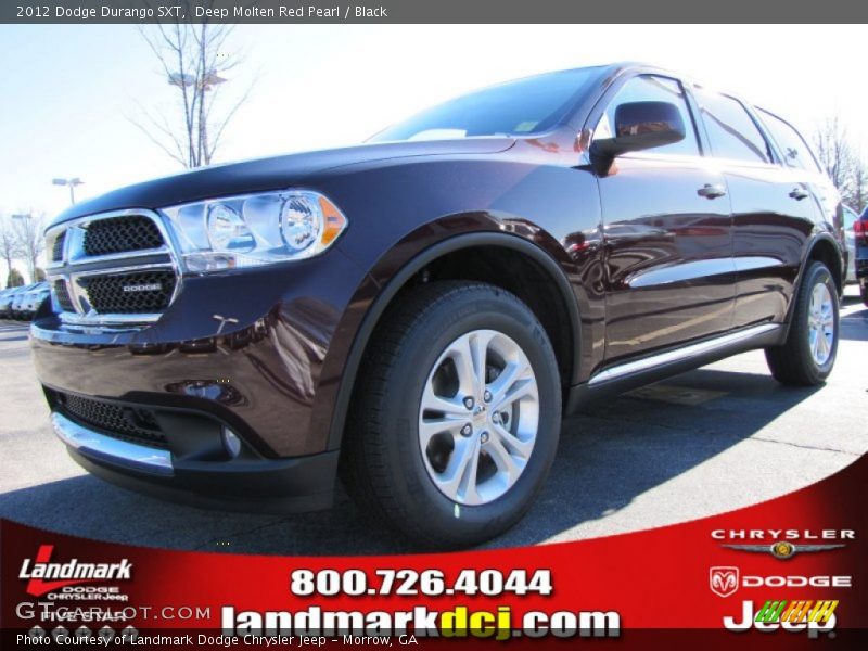 Deep Molten Red Pearl / Black 2012 Dodge Durango SXT