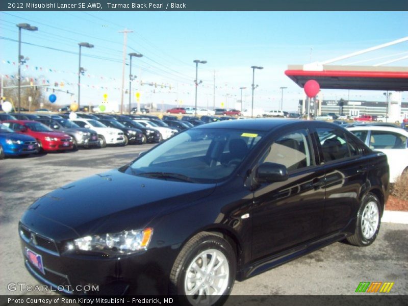 Tarmac Black Pearl / Black 2012 Mitsubishi Lancer SE AWD