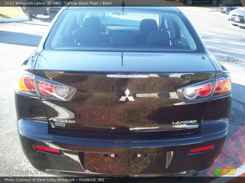 Tarmac Black Pearl / Black 2012 Mitsubishi Lancer SE AWD