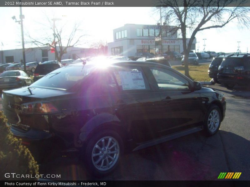Tarmac Black Pearl / Black 2012 Mitsubishi Lancer SE AWD