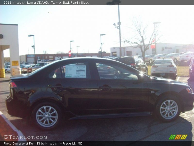 Tarmac Black Pearl / Black 2012 Mitsubishi Lancer SE AWD