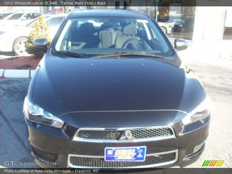 Tarmac Black Pearl / Black 2012 Mitsubishi Lancer SE AWD