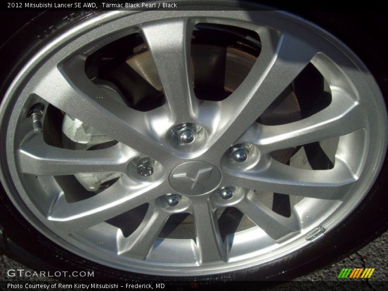 Tarmac Black Pearl / Black 2012 Mitsubishi Lancer SE AWD