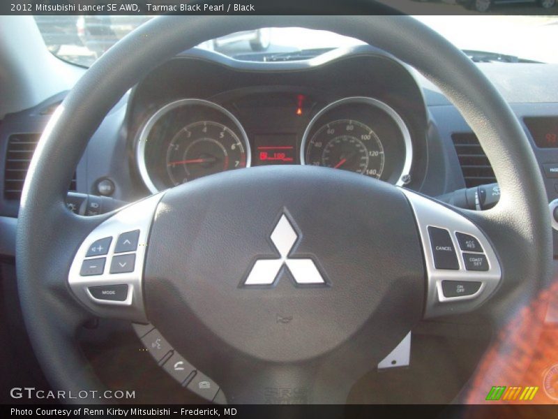 Tarmac Black Pearl / Black 2012 Mitsubishi Lancer SE AWD