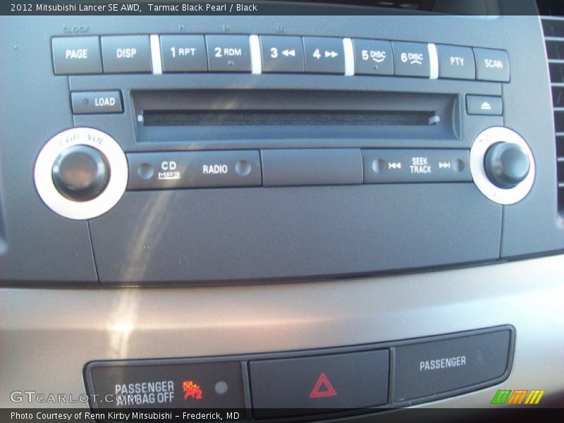 Tarmac Black Pearl / Black 2012 Mitsubishi Lancer SE AWD