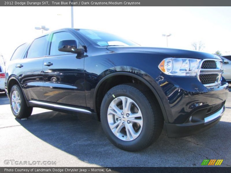 True Blue Pearl / Dark Graystone/Medium Graystone 2012 Dodge Durango SXT