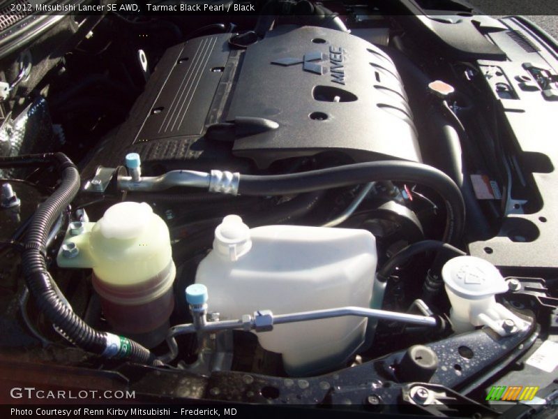 Tarmac Black Pearl / Black 2012 Mitsubishi Lancer SE AWD