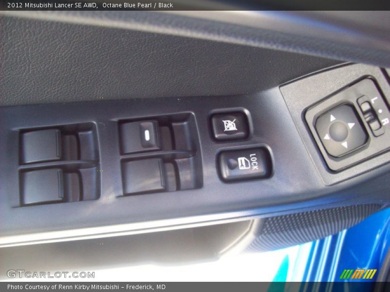 Octane Blue Pearl / Black 2012 Mitsubishi Lancer SE AWD