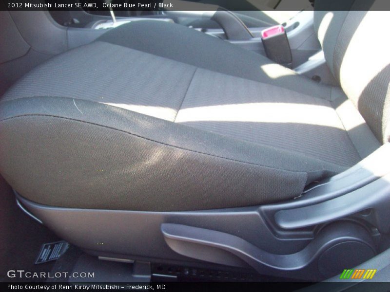 Octane Blue Pearl / Black 2012 Mitsubishi Lancer SE AWD