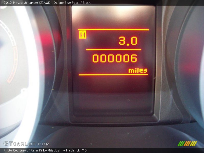 Octane Blue Pearl / Black 2012 Mitsubishi Lancer SE AWD