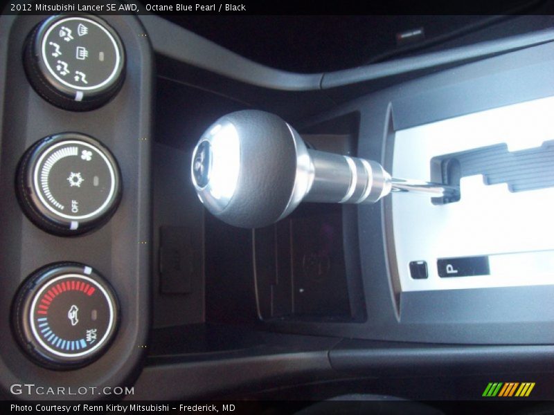 Octane Blue Pearl / Black 2012 Mitsubishi Lancer SE AWD